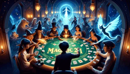 Magical players playing Magic 21 Blackjack