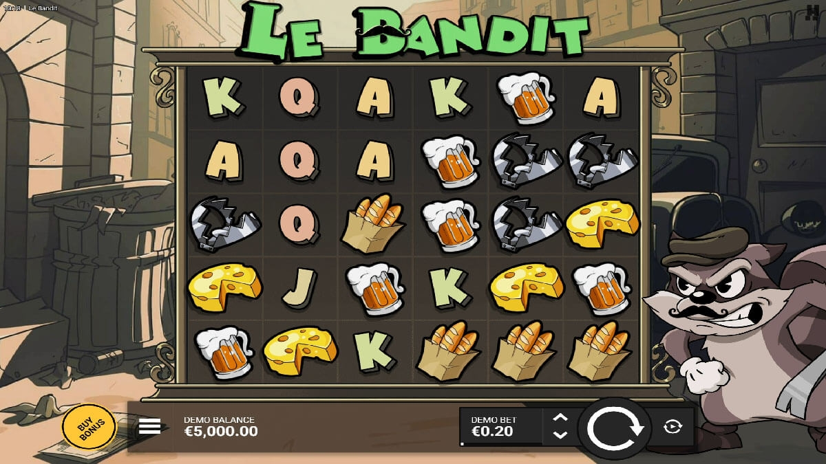Screenshot of gameplay on Le Bandit Slot
