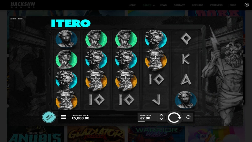 Screenshot of Itero during normal gameplay