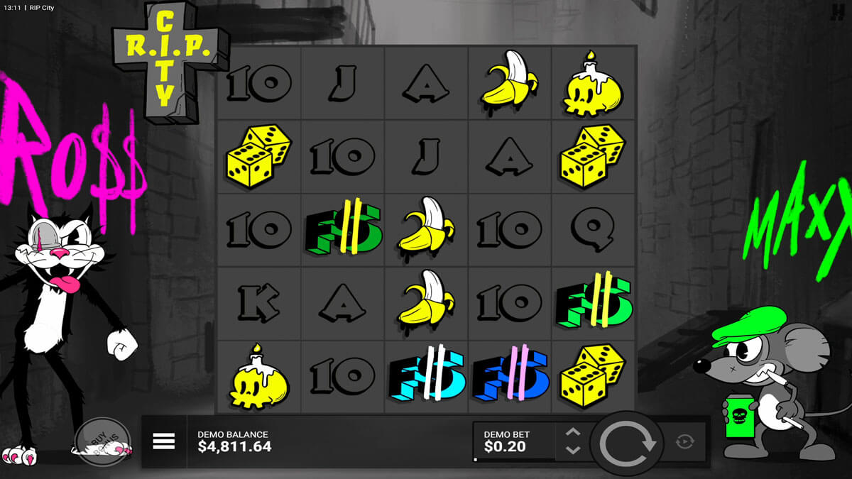 Screenshot of the bonus trigger on RIP City