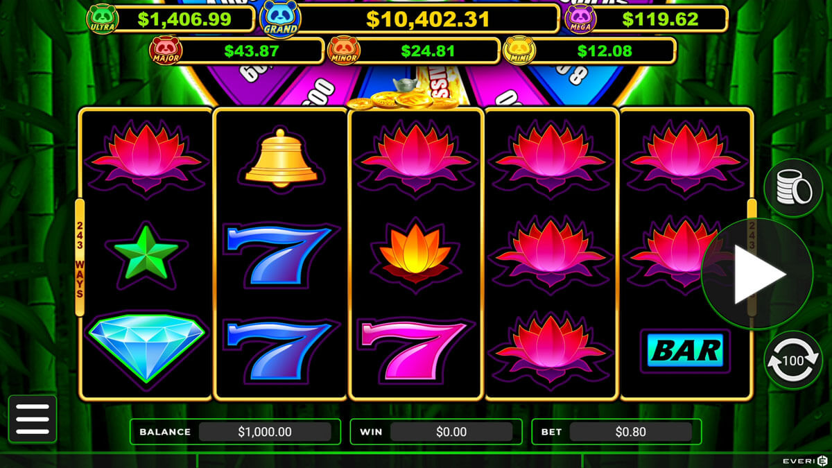 Screenshot of Wicked Wheel Panda during normal gameplay