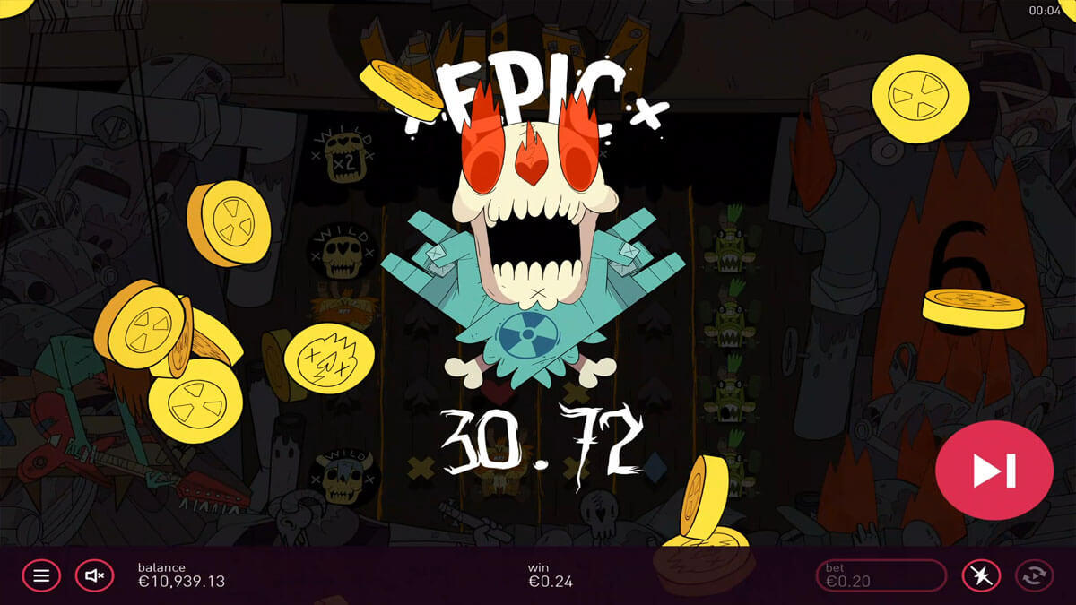 Screenshot of a big win on Wild1