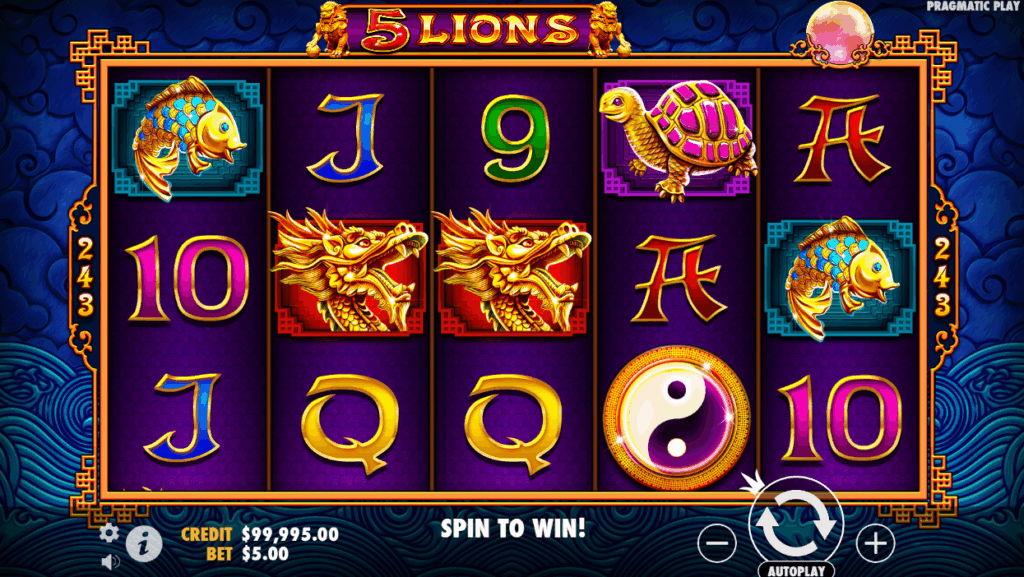 5 lions screenshot