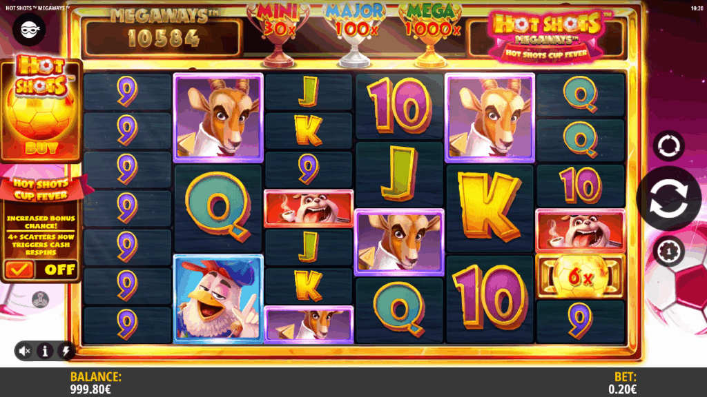 hot shots megaways screenshot