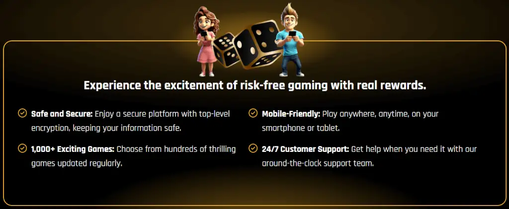 Image 12 - Banner with gaming characters and dice.