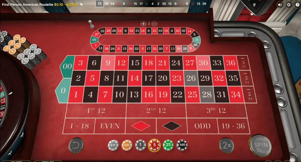 first person roulette table