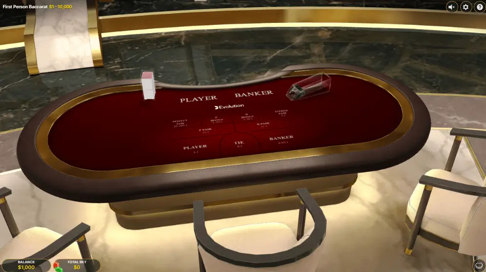 first person baccarat