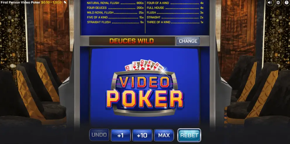 first person video poker screenshot