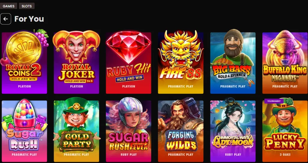 slot games on mega bonanza