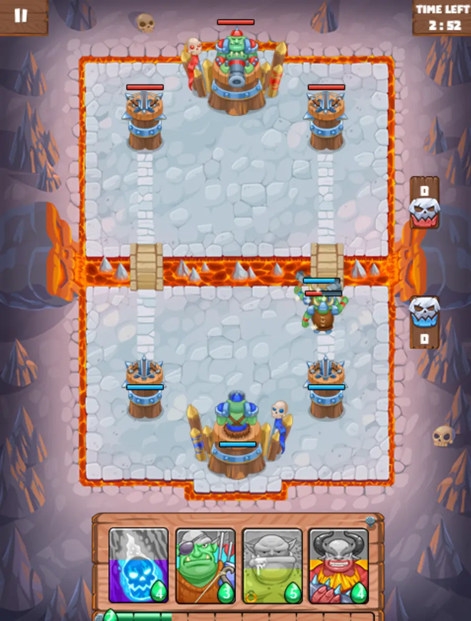 Game Arena - Screenshot with battle scene.