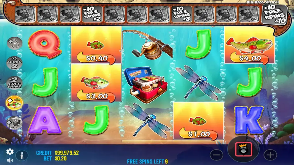 Big Bass Splash - Game Screenshot with Free Spins
