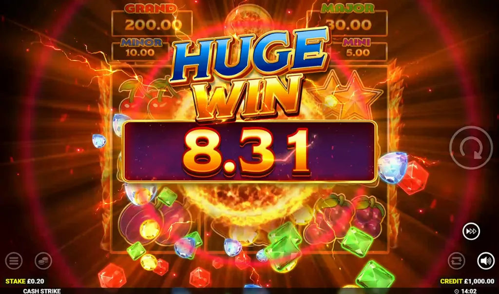 Cash Strike - Banner with huge win display
