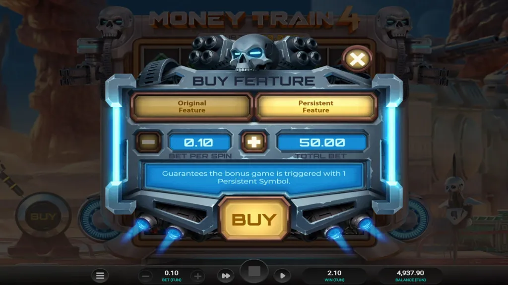 Money Train 4 - Product photo with bonus buy feature.