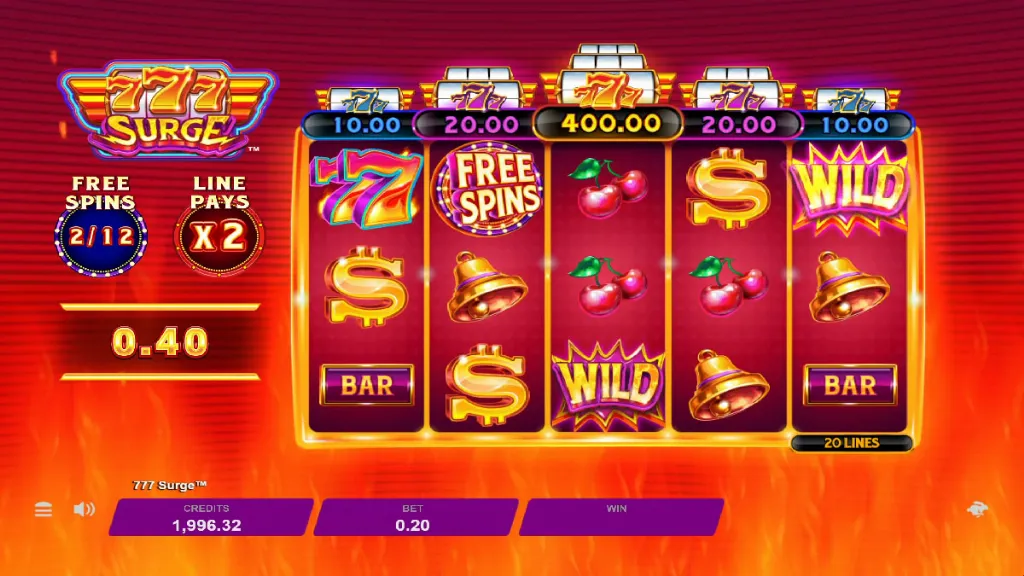777 Surge - Slot Game Screenshot with Bonus Features