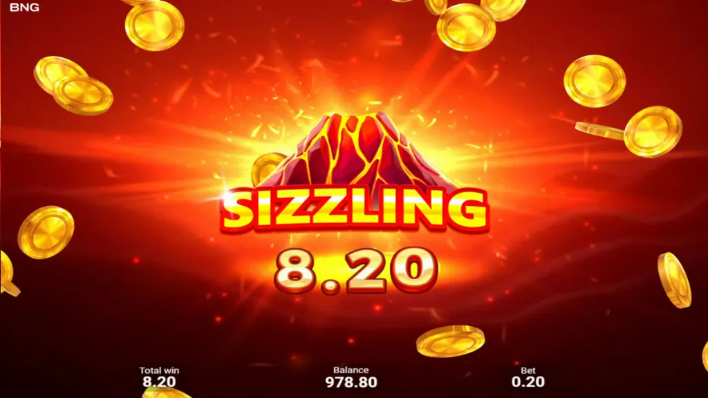 Coin Volcano - Banner with big win display.