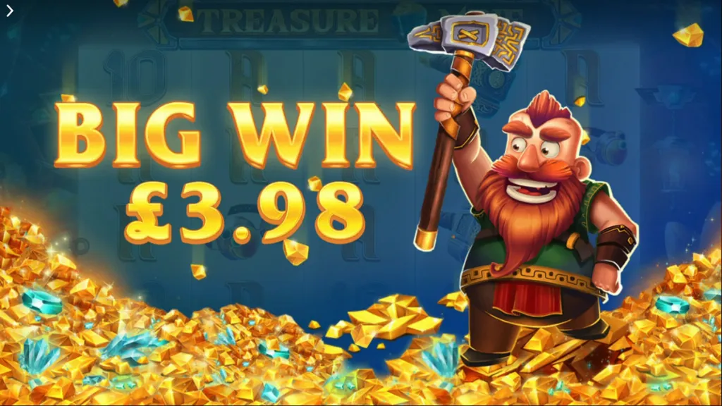 Treasure Mine - Banner with big win display