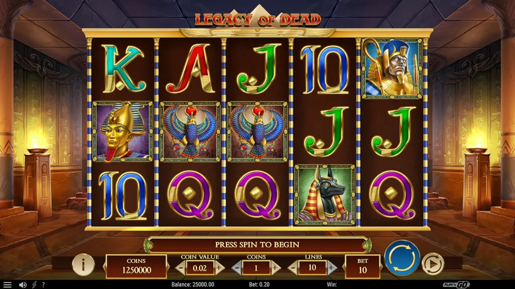 Legacy of Dead - Slot Game with Egyptian Symbols
