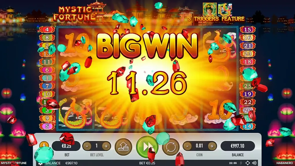 Mystic Fortune - Banner with big win display.