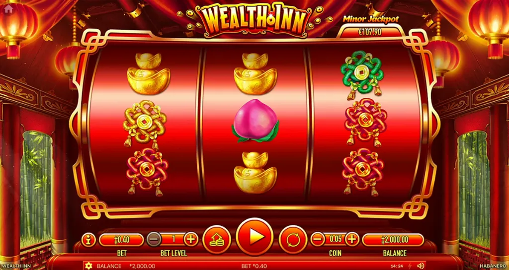 Wealth Inn - Slot Game Screenshot with Symbols