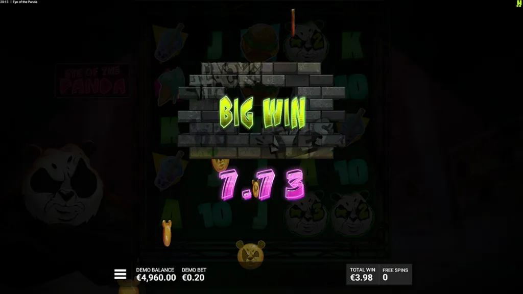 Eye of the Panda - Game Screenshot with Big Win