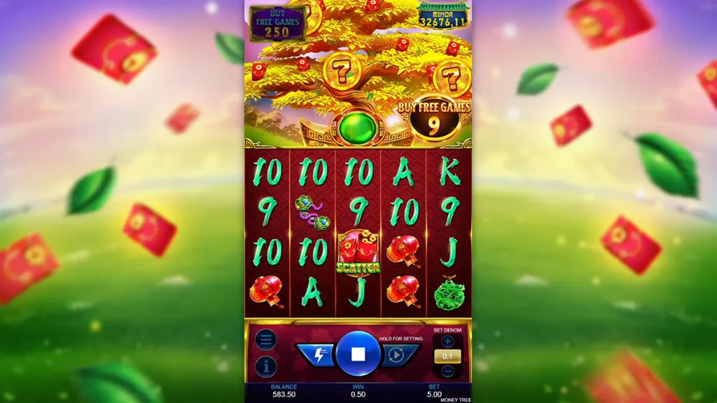 Money Tree - Game screenshot with bonus feature.