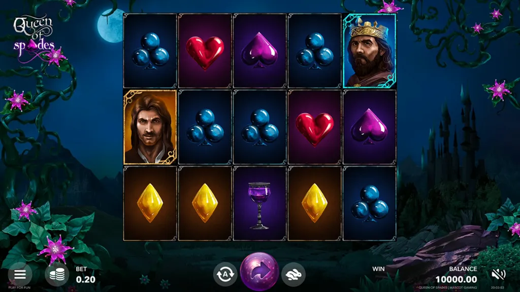 Queen of Spades - Game Screenshot with slot symbols