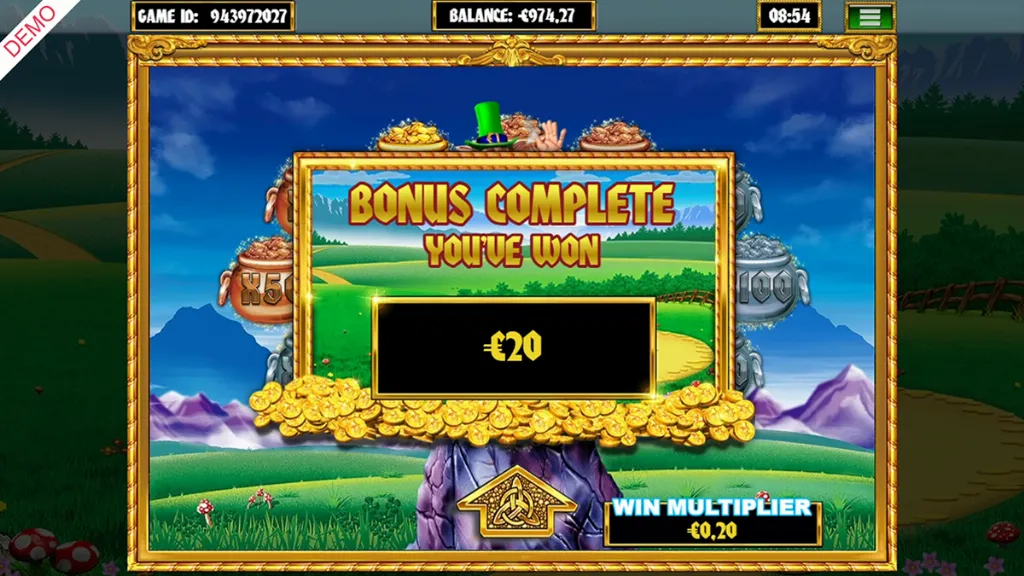 Slingo Rainbow Riches - Game Screenshot with Big Win