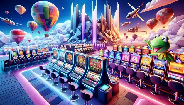 Artistic representation of online games to play for real money.