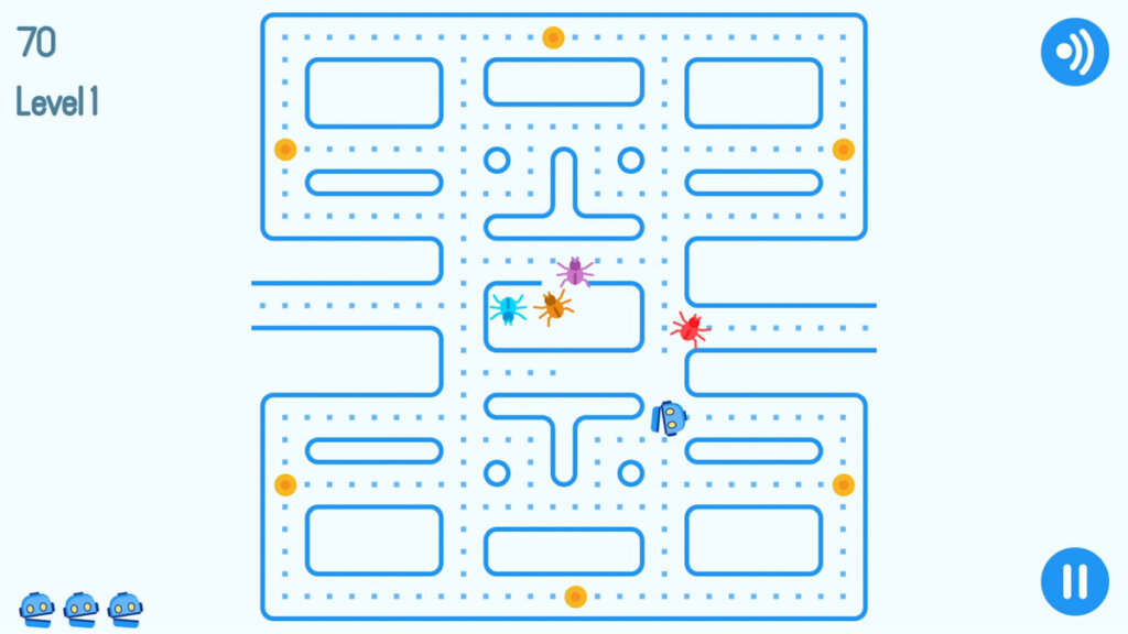 Screenshot of Chomp Chase during gameplay