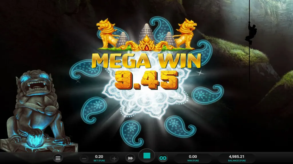 Temple Tumble Megaways - Banner with Mega Win 9.45