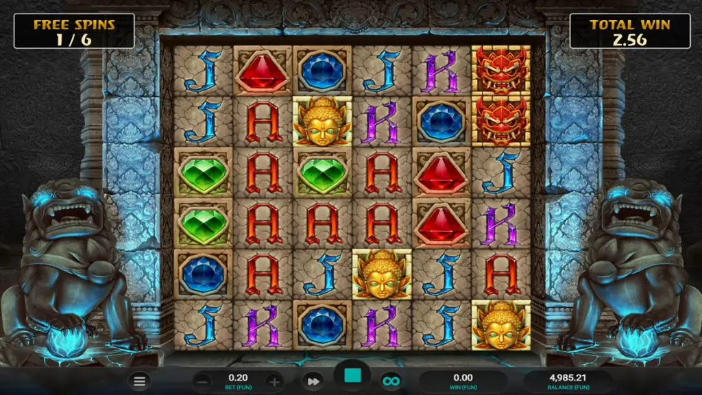 Temple Tumble Megaways - Game screenshot with bonus feature.