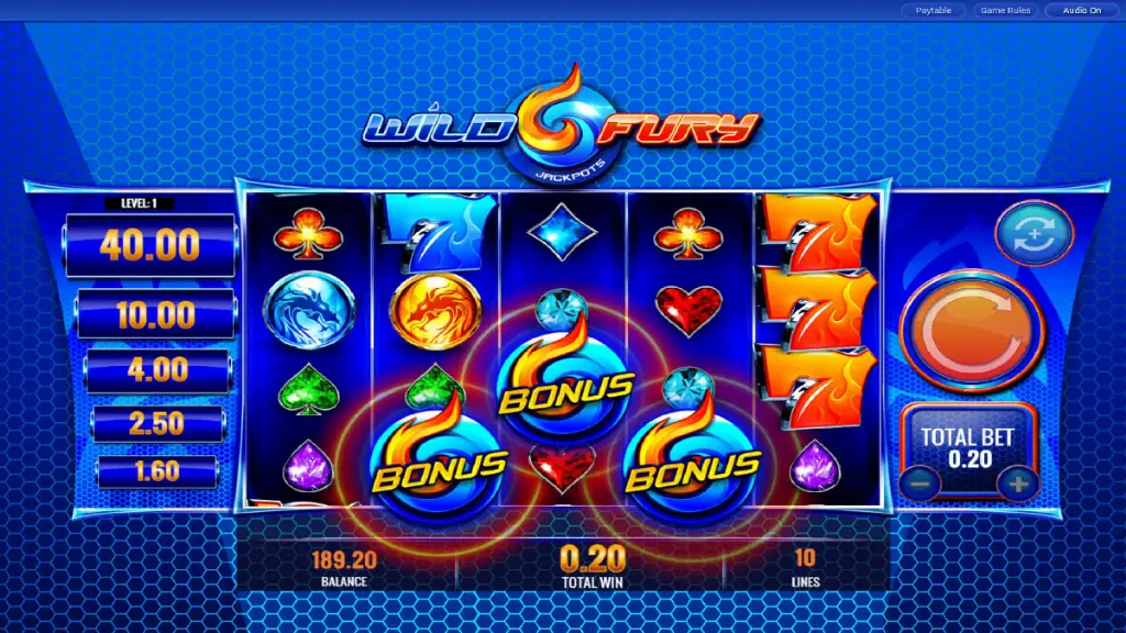 Wild Fury - Game Screenshot with Bonus Trigger