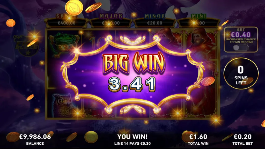 Mega Fire Blaze - Game Screenshot with Big Win