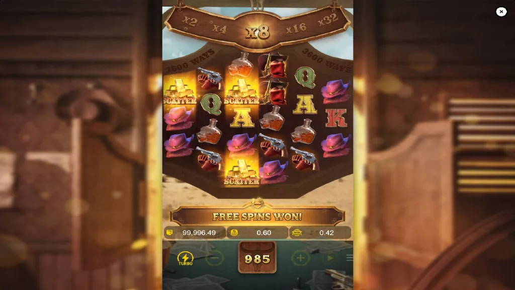 Wild Bounty - Game Screenshot with Bonus Trigger