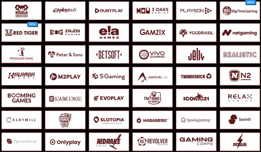 Display of Hello Millions game providers featuring studios like Betsoft, BGaming, Pragmatic Play, and Evoplay.