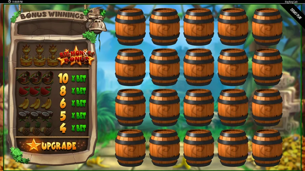 King Kong Cash - Game Screenshot with Bonus Winnings