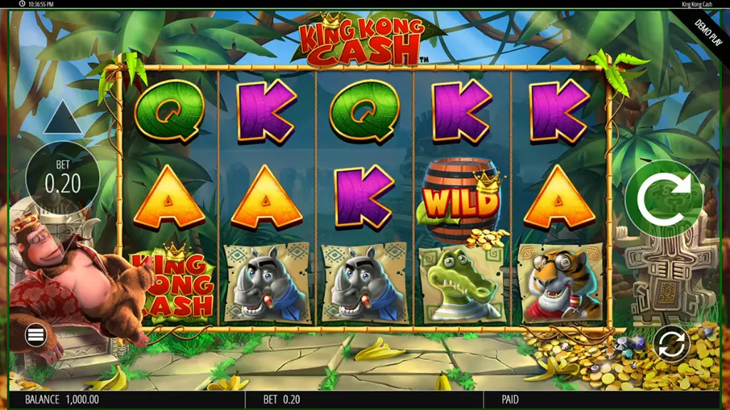 King Kong Cash - Game Screenshot with Slot Reels