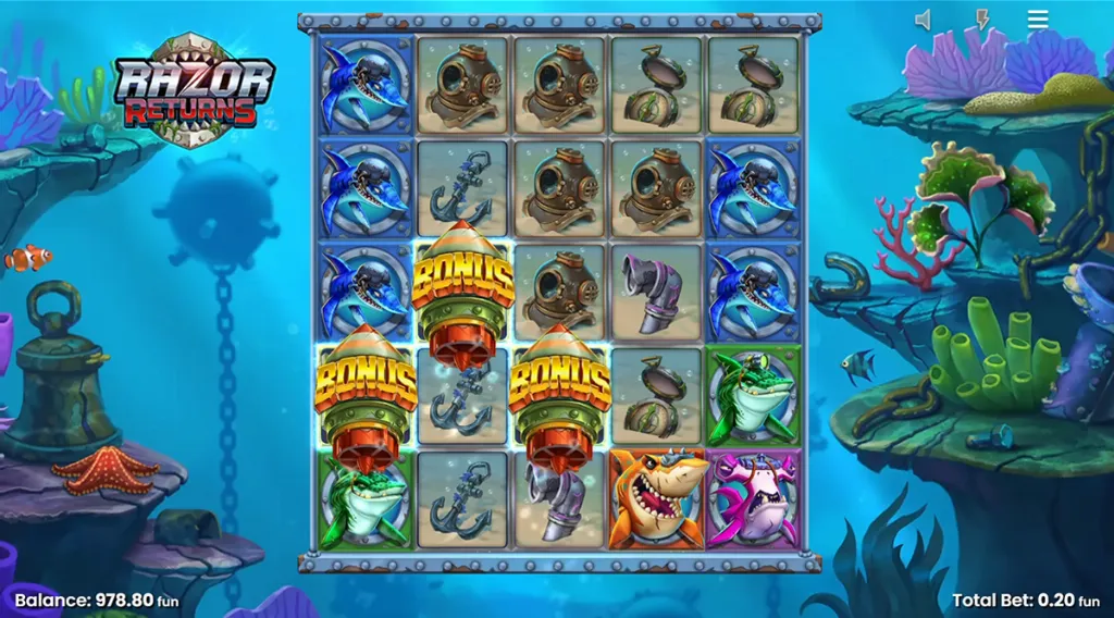 Razor Returns - Product photo with bonus trigger visible.