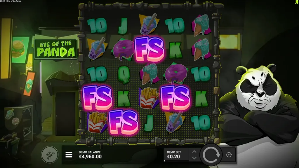 Eye of the Panda - Slot Game with bonus trigger.