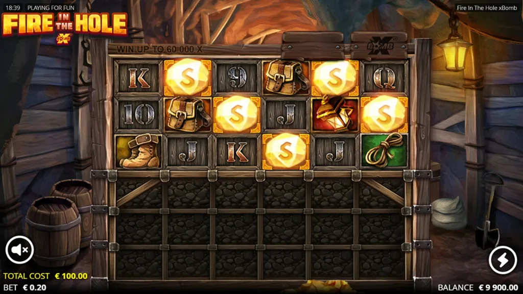 Fire in the Hole - Game screenshot with bonus trigger.