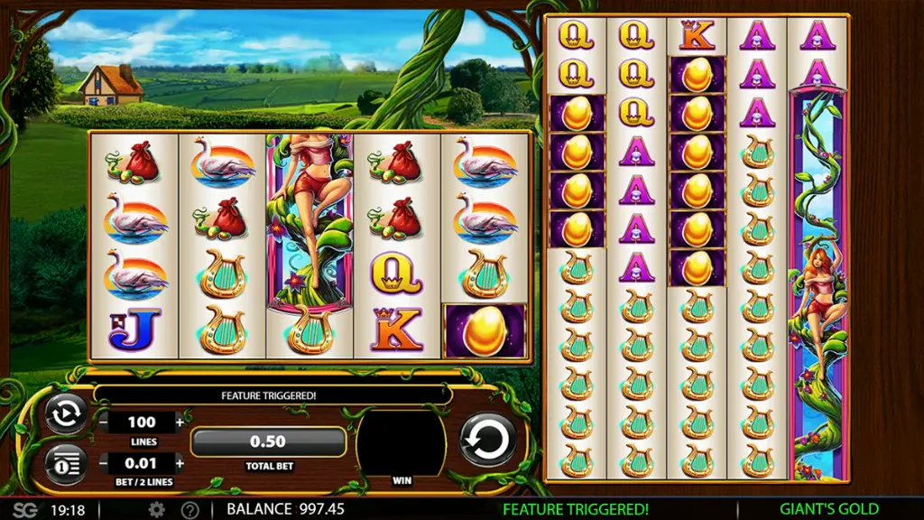 Giants Gold - Game Screenshot with Bonus Trigger