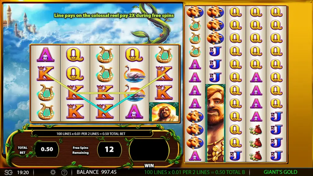 Giant's Gold - Game Screenshot with Free Spins