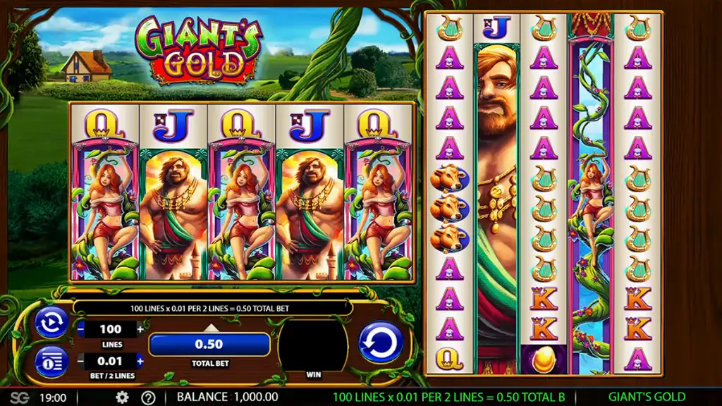 Giant's Gold - Slot Game with vibrant characters