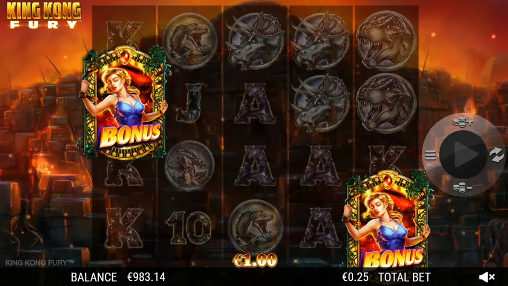 King Kong Fury - Game Screenshot with Bonus Trigger