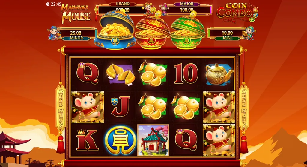 Marvelous Mouse - Game Screenshot with Coin Combo