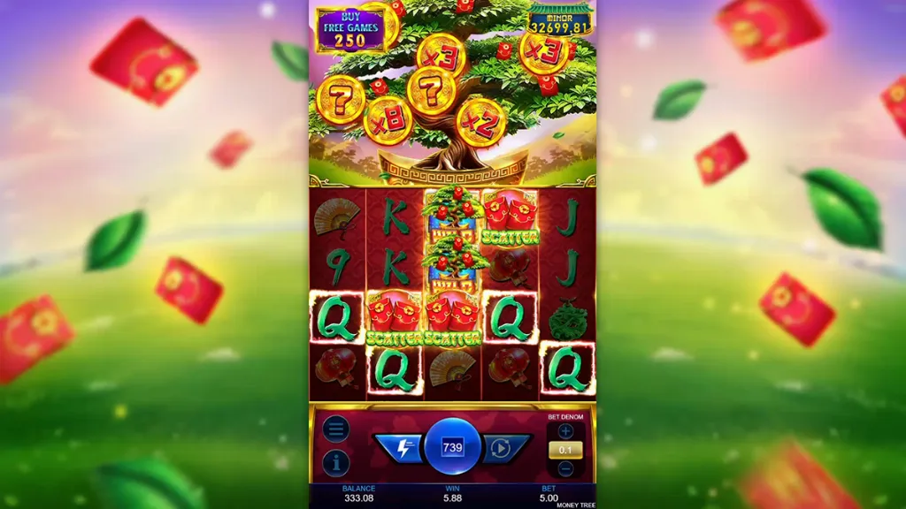 Money Tree - Product photo with bonus trigger visible.