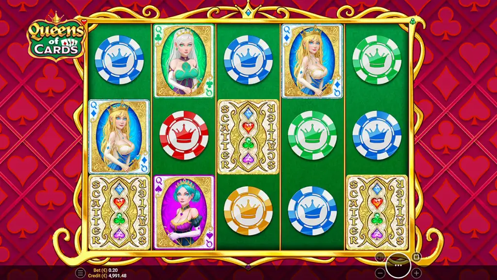 Queens of Cards - Slot Game with bonus trigger.