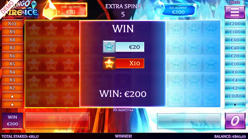 Slingo - Game screenshot with big win display