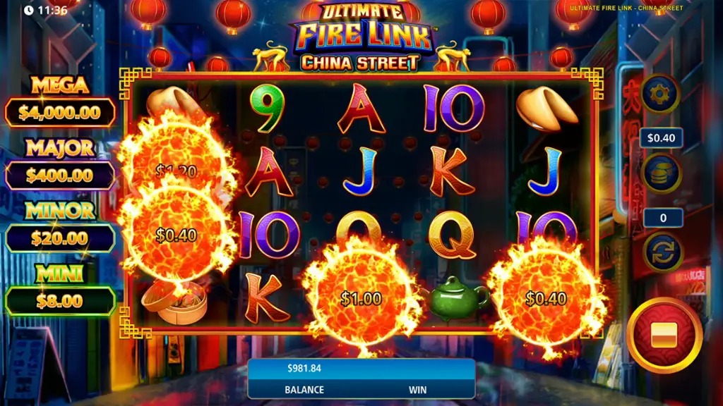 Ultimate Fire Link - Game screenshot with bonus trigger.