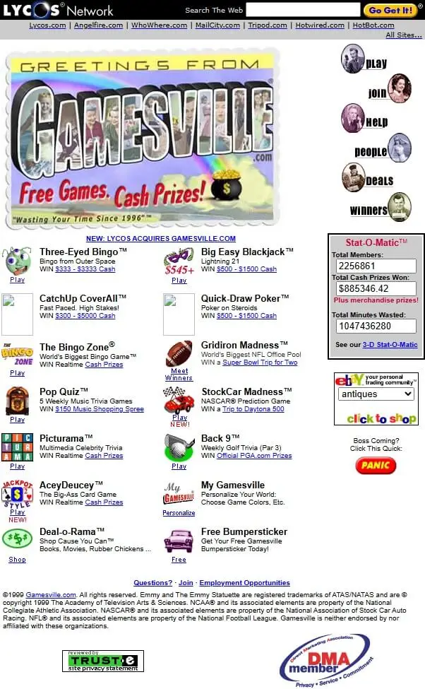 gamesville in 1999